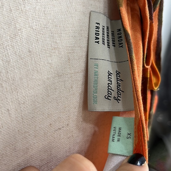 Anthropologie Maxi Dress Tie Dye Abstract Boho Casual Size XS - Picture 7 of 11